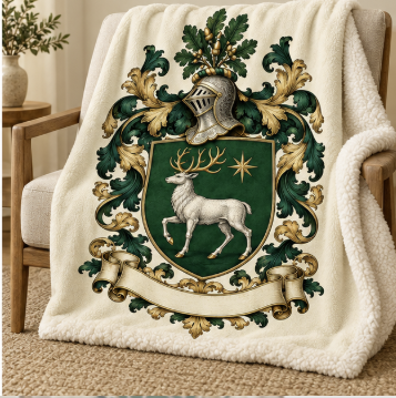 Your Family Crest Sherpa Blanket