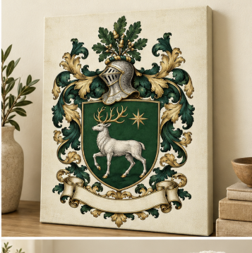Your Family Crest on Canvas