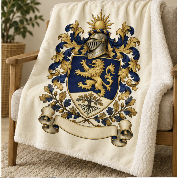 Your Family Crest Sherpa Blanket