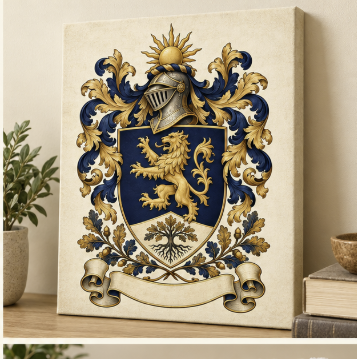 Your Family Crest on Canvas